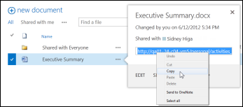 文档标注中的 SharePoint 文档 URL