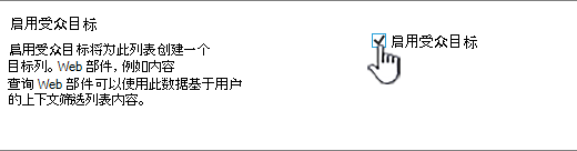 “启用受众目标检查”框