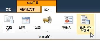 单击“其他 Web 部件”