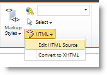 “编辑 HTML 源代码”命令