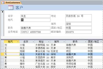 Access 桌面数据库中的分割窗体