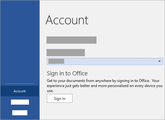 登录到你的 Microsoft 帐户或 Office 365 的工作或学校帐户。