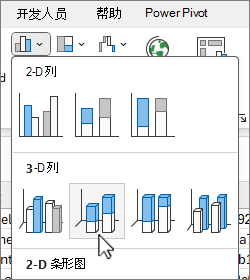 插入柱形图库