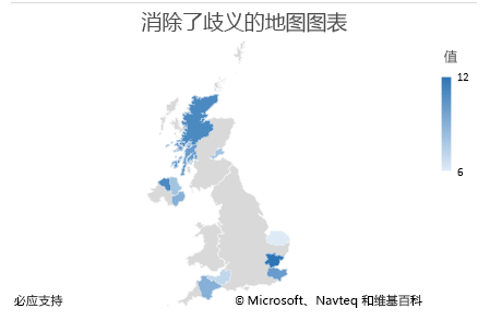 Excel 地图图表消除歧义数据图表