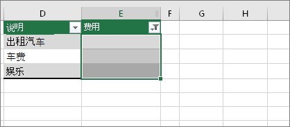 选定的筛选空白单元格