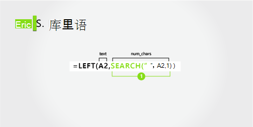 用于分隔名字和姓氏加上中间首字母的公式