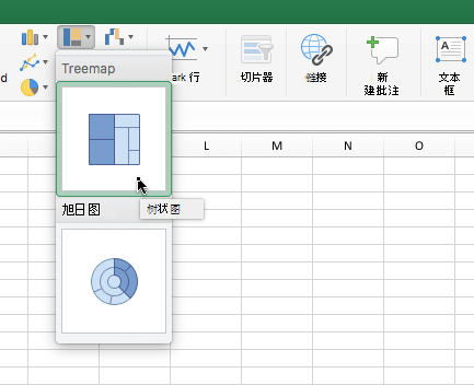 功能区上的树状图