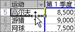 在数据透视表中移动项目的示例