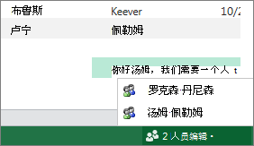 Excel Online 中的多位作者
