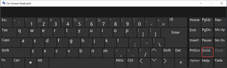 Win 10 的屏幕键盘