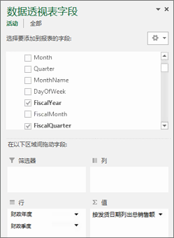 字段列表