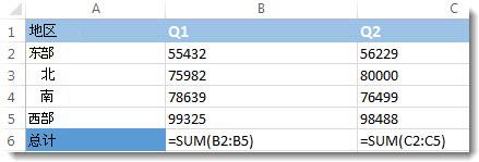 Excel 工作表中显示的公式