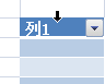 表格列选定箭头