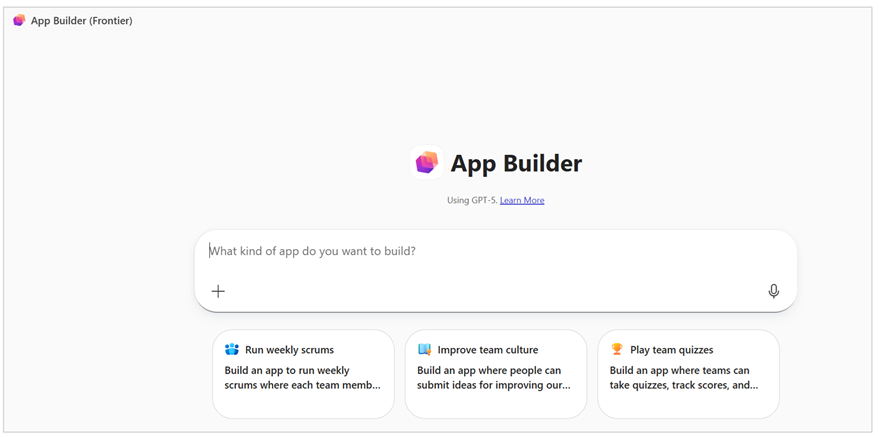 App Builder 主屏幕