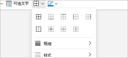 添加表格边框