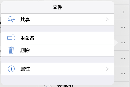 通过点击 3 点按钮并选择“重命名”来重命名文件