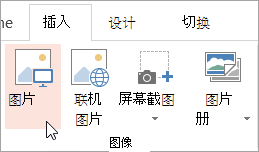 “插入”选项卡上的“图片”按钮