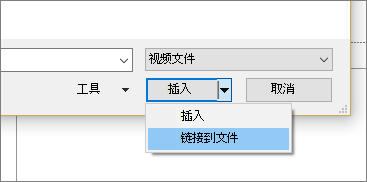 显示 PowerPoint 中的“插入视频”对话框