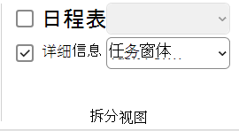 “视图”选项卡上复选框的详细信息图像。