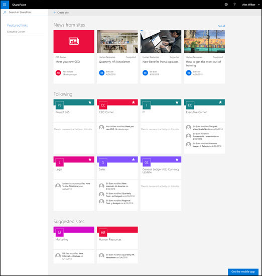 SharePoint 主页
