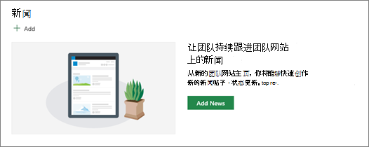 “添加新闻”按钮