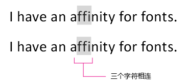 连字示例。