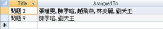 顯示多重值欄位中 AND 用法的查詢結果