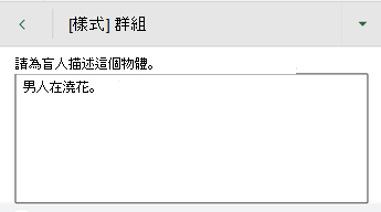 Android 版 Excel 中的替代文字對話框。