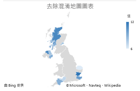 Excel 地圖圖表 明確資料圖表
