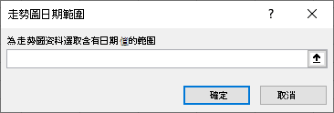 顯示選取 [走勢圖日期範圍] 對話方塊中包含走勢圖資料日期值的範圍之螢幕擷取畫面。
