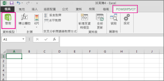 [PowerPivot] 索引標籤和 [管理] 按鈕