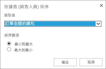 [依據值排序] 方塊