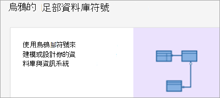 顯示 Crows Foot 資料庫標記法圖表
