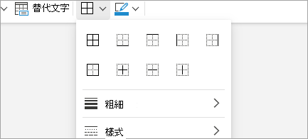 新增表格框線