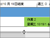 時間表下的線條會分割檢視