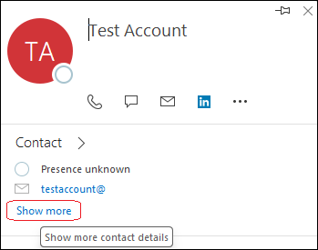 打開聯絡卡時 Outlook 錯誤