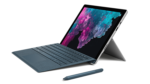 具有輸入封面和 Surface 手寫筆的 Surface Pro 6