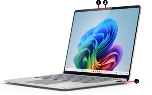 螢幕擷取畫面，顯示 Surface Laptop 第 7 版，已識別硬體功能。