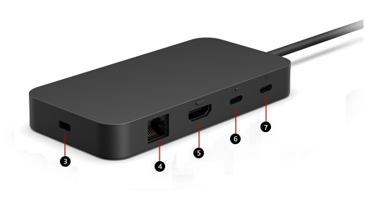 後視 Surface USB4 擴充座