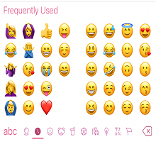 Microsoft SwiftKey 中常用的表情圖示面板