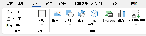 在 Word 中插入項目