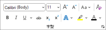 Word 字型群組