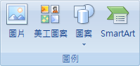 [插入] 索引標籤的 [圖例] 群組