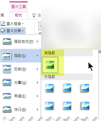 選擇「無效果」選項，關閉你不想要的畫面效果。
