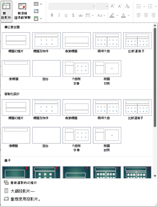 Newslide 主題佈局截圖。