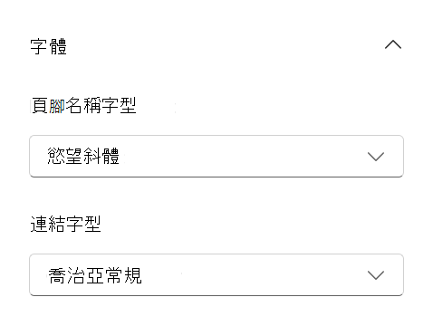 頁腳字型