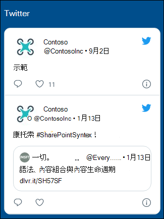 Twitter 網頁部分預覽。