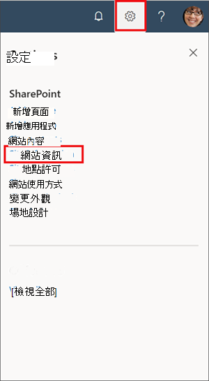 設定面板圖片，並標示網站資訊