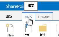 功能區上的 Files 標籤