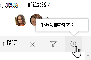 清單詳細面板的截圖